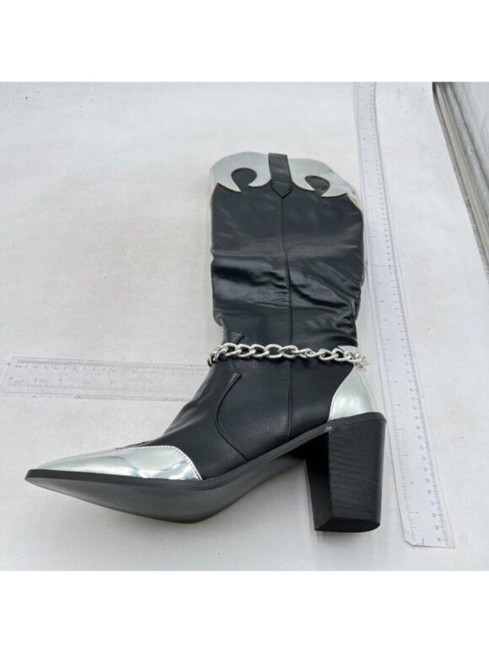 Women's Cowgirl Boots Embroidered Cowboy Boots Chunky Block Heel Western Boots